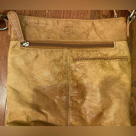 Stone Mountain USA Purse/Crossbody Brown Leather Adjustable Strap Pockets - Picture 5 of 8